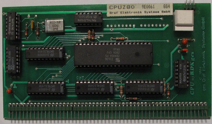 Baugruppe CPUZ80 Bestückungsseite