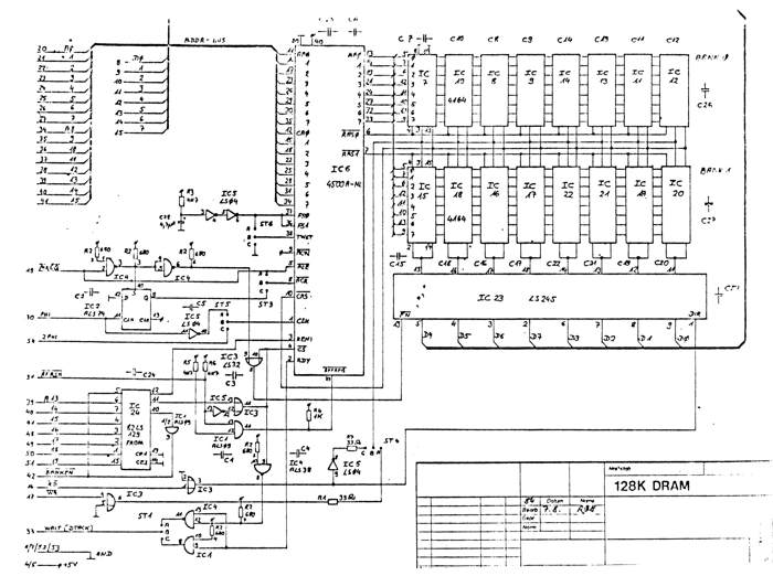 Baugruppe DRAM128 Schaltplan