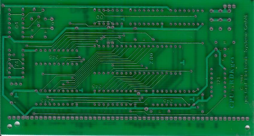 Baugruppe CPU Z80 Lötseite